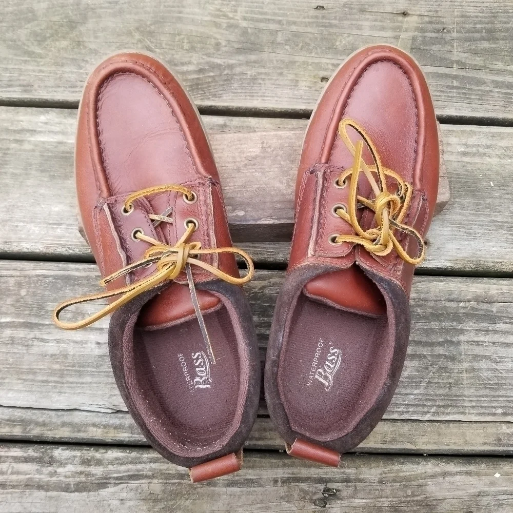 Vintage 90s y2k Bass Moc Toe‎ Moccasin Boat Shoes Waterproof Ankle Boots 9.5